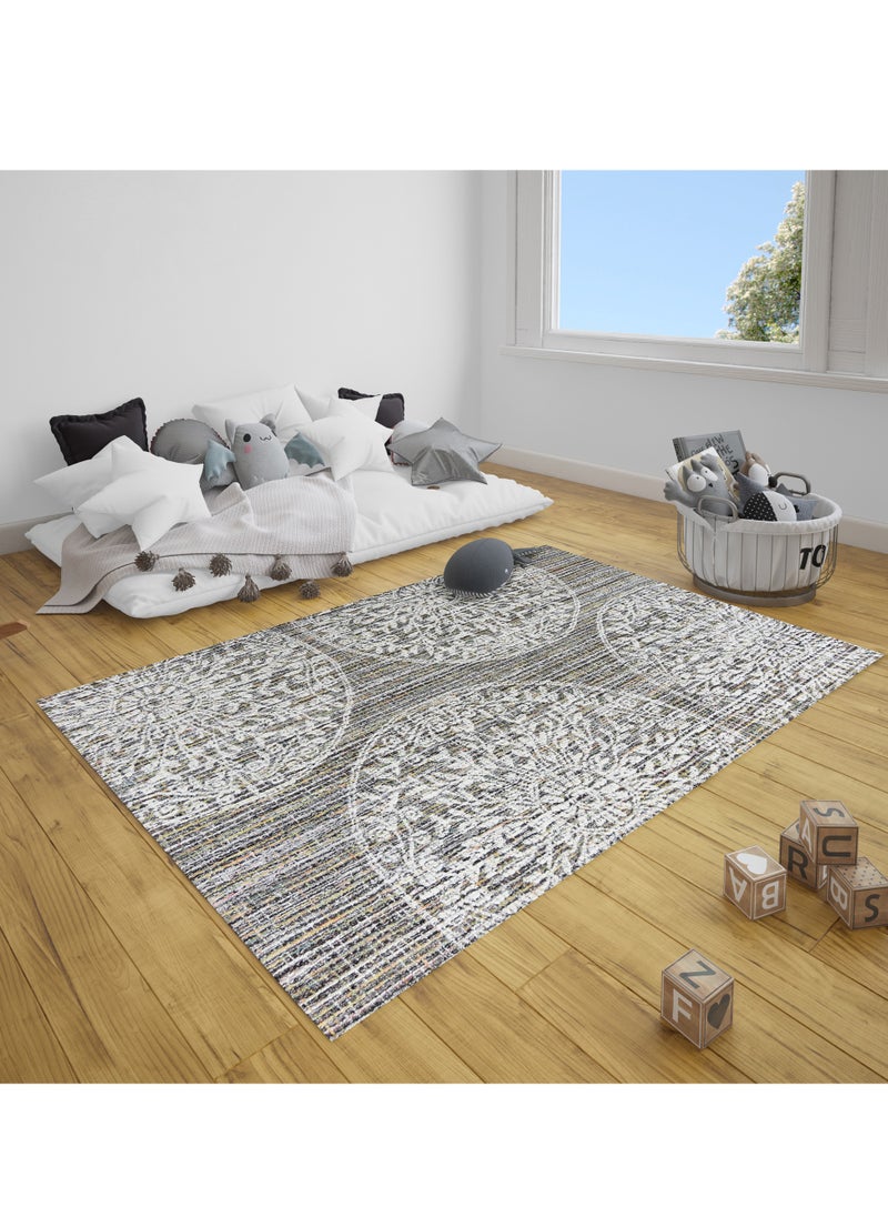 AURUM HOME AH04C Hand Tufted Carpets Indoor Living Dining Bedroom Room and Gallery Area Rugs Loop Cut Pile Wool and Pet yarn, Rectangle  - Image 2