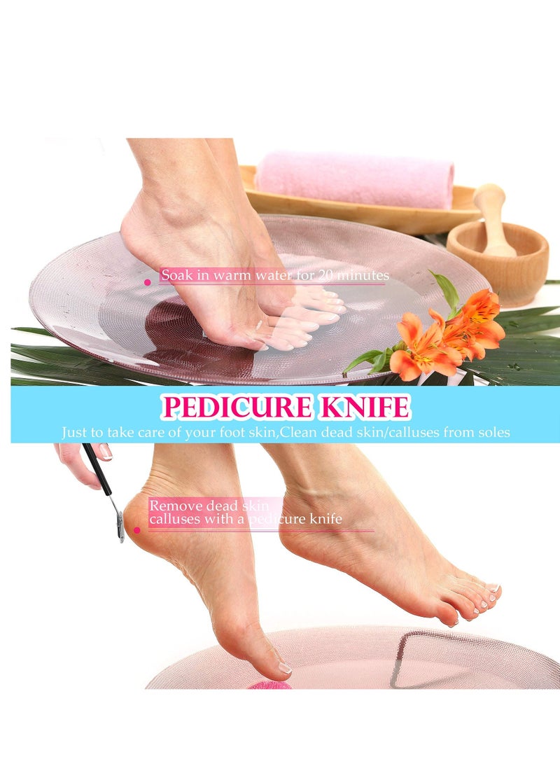 KASTWAVE Foot Files Callus Remover, Foot scrubber for dead skin and Nail Toenail Clipper, Cuticle Pusher Pedicure Kit 15 in 1 Foot Care to Remove Hard Skin for Women Men Salon or Home - Image 4