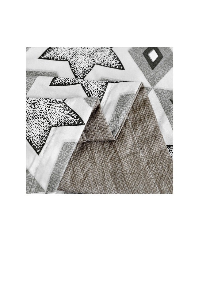 PROMASS 6-Piece Double Size Duvet Cover Set, 1 Duvet Cover + 1 Flat Sheet + 4 Pillow Cases, Microfibre, Celeste - Image 2