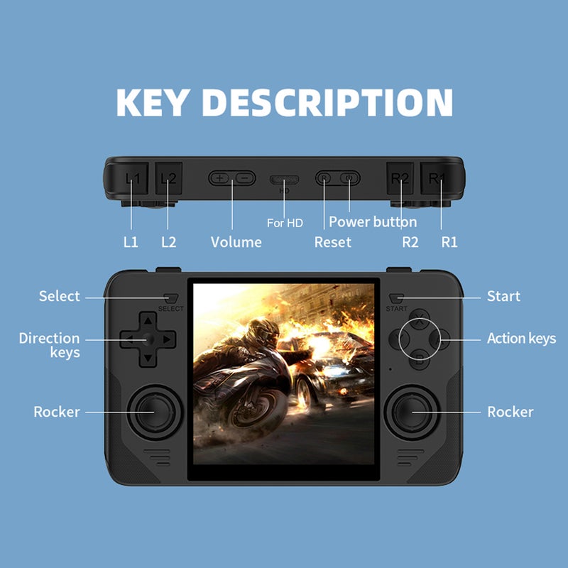 Consoles Portable Handheld Game 4.0-inch IPS 720*720 High-clear Screen Open Source System Game Console Support Mainstream 64-bit 3D Simulators Rechargeable Long Battery Life Play on TV - Image 4