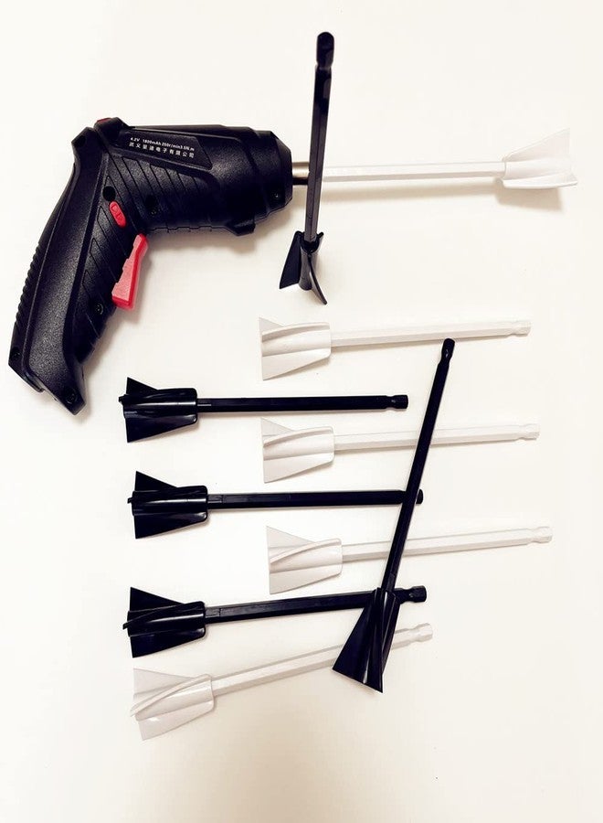 HHYOOSOO Resin Mixer Epoxy Mixer Paddles,10 PCS Drill Mixing Attachment,Reusable Paint Mixer for Drill,Epoxy drill paddles drill mixer Drill Attachment Paint Stirrers Epoxy Stirrer-Black+White - Image 3