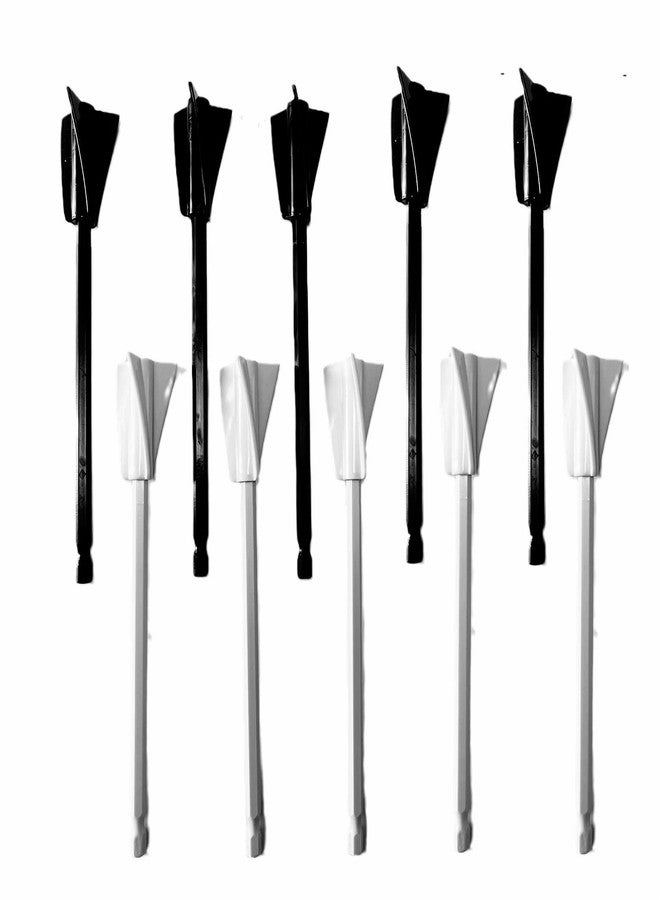 HHYOOSOO Resin Mixer Epoxy Mixer Paddles,10 PCS Drill Mixing Attachment,Reusable Paint Mixer for Drill,Epoxy drill paddles drill mixer Drill Attachment Paint Stirrers Epoxy Stirrer-Black+White - Image 1