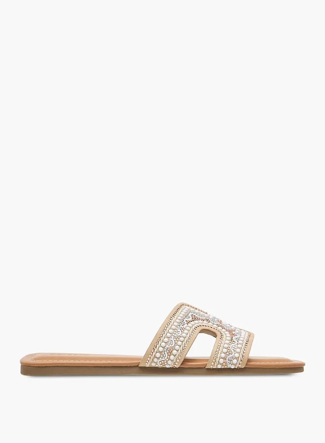 سيليست Women's Embellished Slip-On Sandals