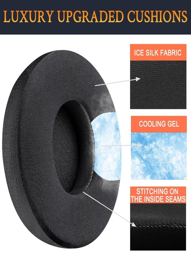 SoloWIT Cooling Gel Replacement Ear Pads Cushions for Beats Solo 2, Solo 3 (Solo2 Solo3) Wireless On-Ear Headphones, Earpads with High-Density Noise Isolation Foam, Added Thickness - Black - Image 4