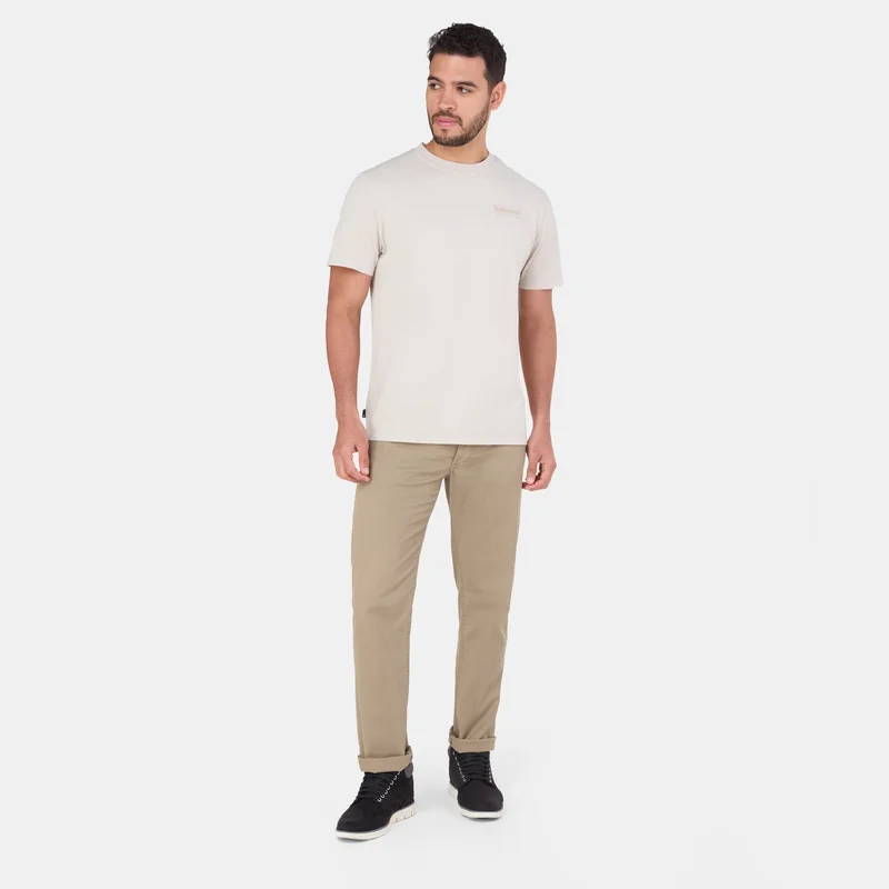 Timberland Beige Men's Logo T-Shirt for Men | Best Price UAE