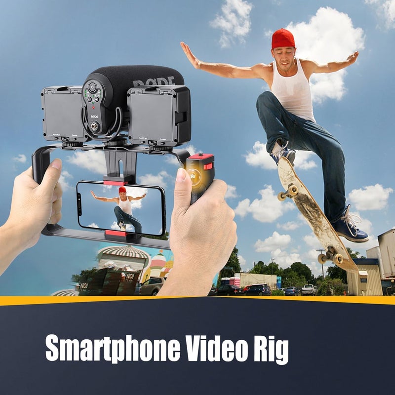 Zeadio Video Action Handheld Stabilizer with Smartphone Video Rig for All Camera Action Camera Camcorder and Smartphones - Image 4