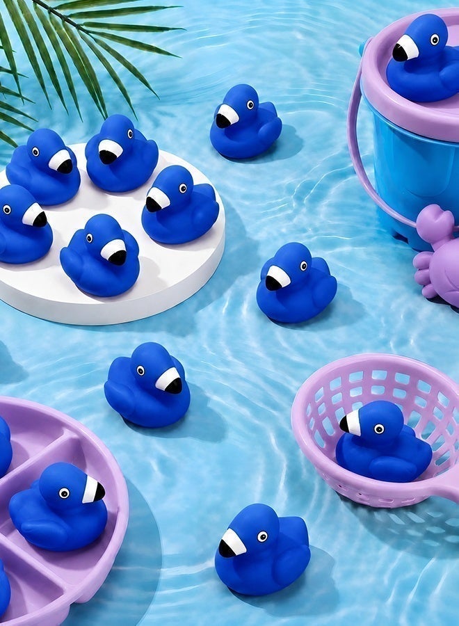 20 Pieces Rubber Ducks Bulk, Bath Toys, Cute Floating Squeaky Bathtub Ducks for Baby Shower, Birthday Party, Cake Decoration, Classroom Prizes Blue