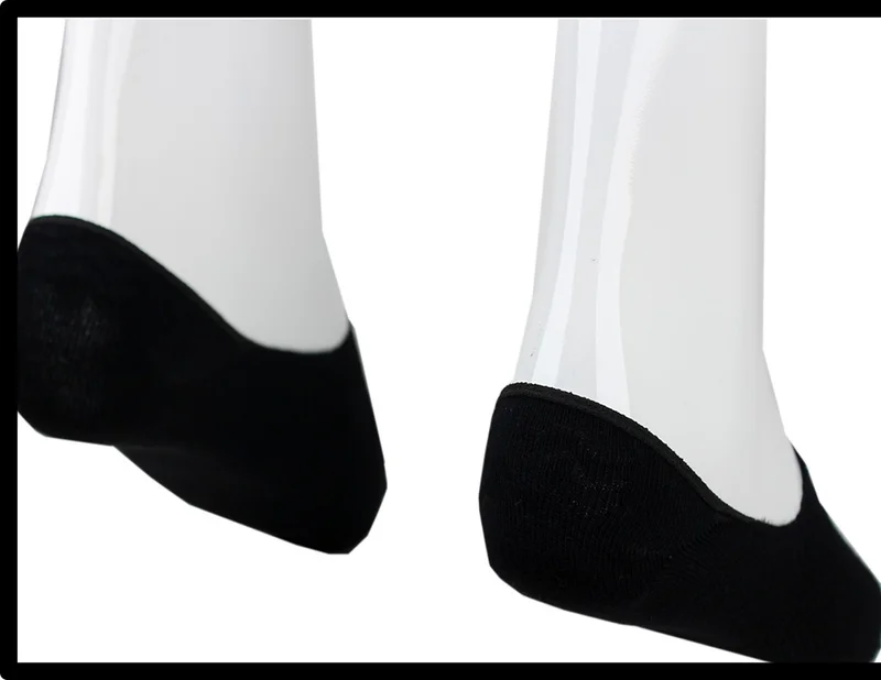 Varetta 6 Pack Bamboo Silicone Black Ballet Men's Socks