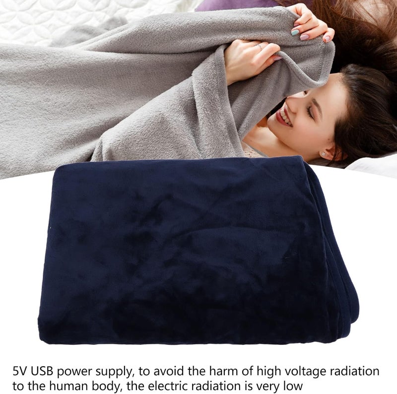 Electric Heating Blanket, Thermal Heated Blanket, Noon Rest Knee for Office Nap and Home Relaxation (Blue) - Image 5