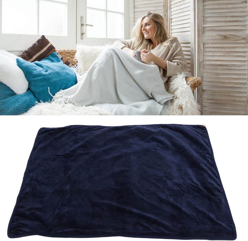 Electric Heating Blanket, Thermal Heated Blanket, Noon Rest Knee for Office Nap and Home Relaxation (Blue) - Image 3