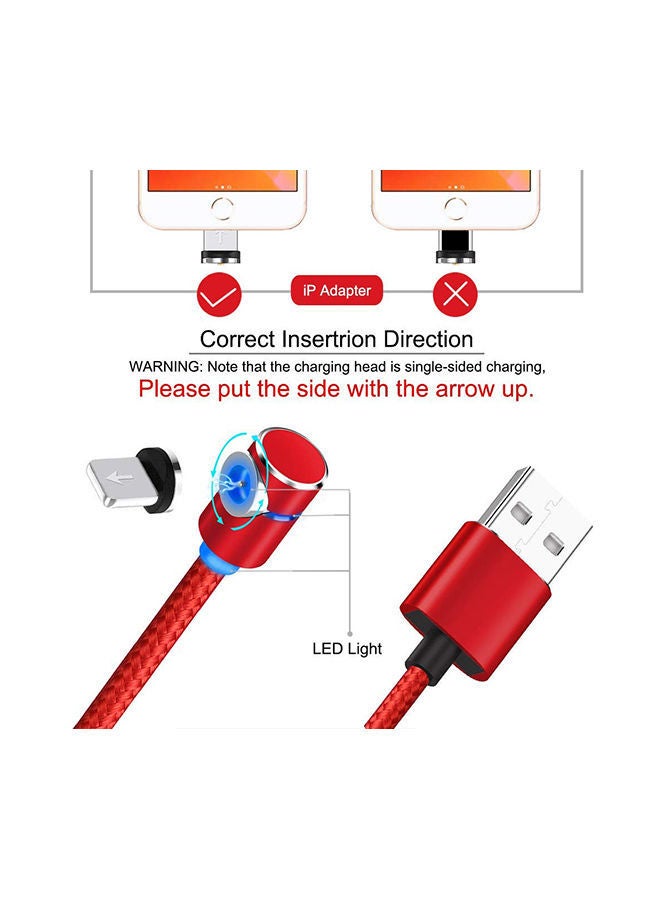 NIBEMINENT Pack Of 2 Magnetic USB Charging Cables red - Image 4