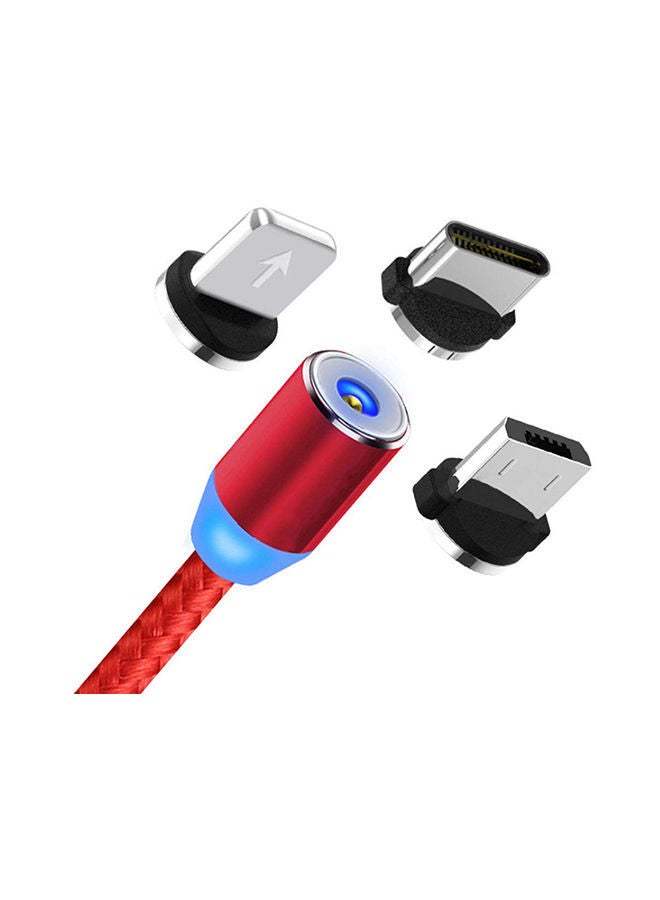 NIBEMINENT Pack Of 2 Magnetic USB Charging Cables red - Image 5