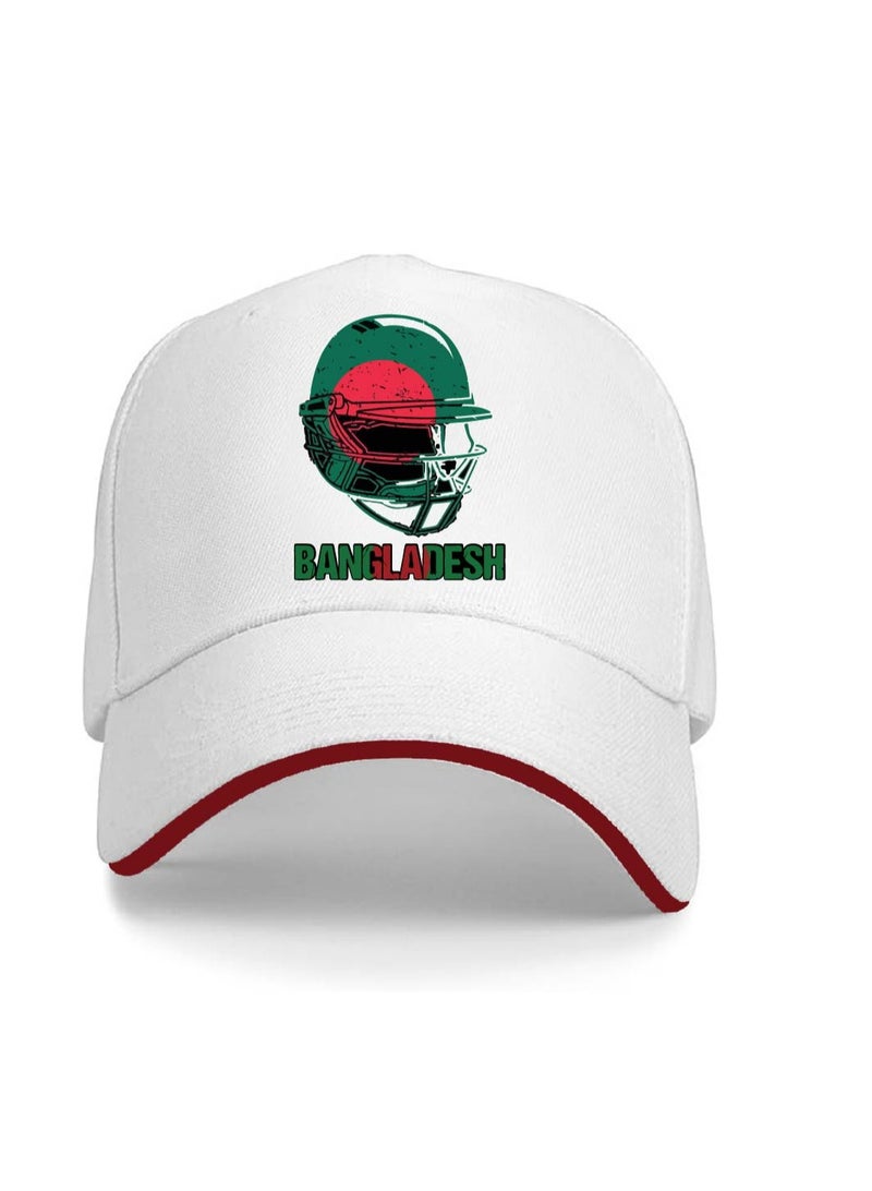 قبعات البيسبول لمحبي رياضة الكريكيت في بنجلاديش لكل من الرجال والنساء مع إبزيم معدني قابل للتعديل للإغلاق - مثالية للأنشطة الخارجية والمباريات والارتداء اليومي - Image 1