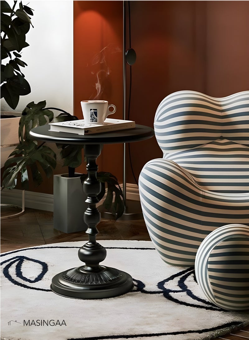MASINGAA Sofa Side Table, Coffee Table, Nordic Corner Small Table, Tea End table  for Living Room, Outdoor, Bedroom, Black  - Image 3