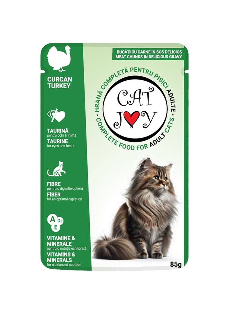 قطط جوي مع ديك رومي في المرق 85 جرام