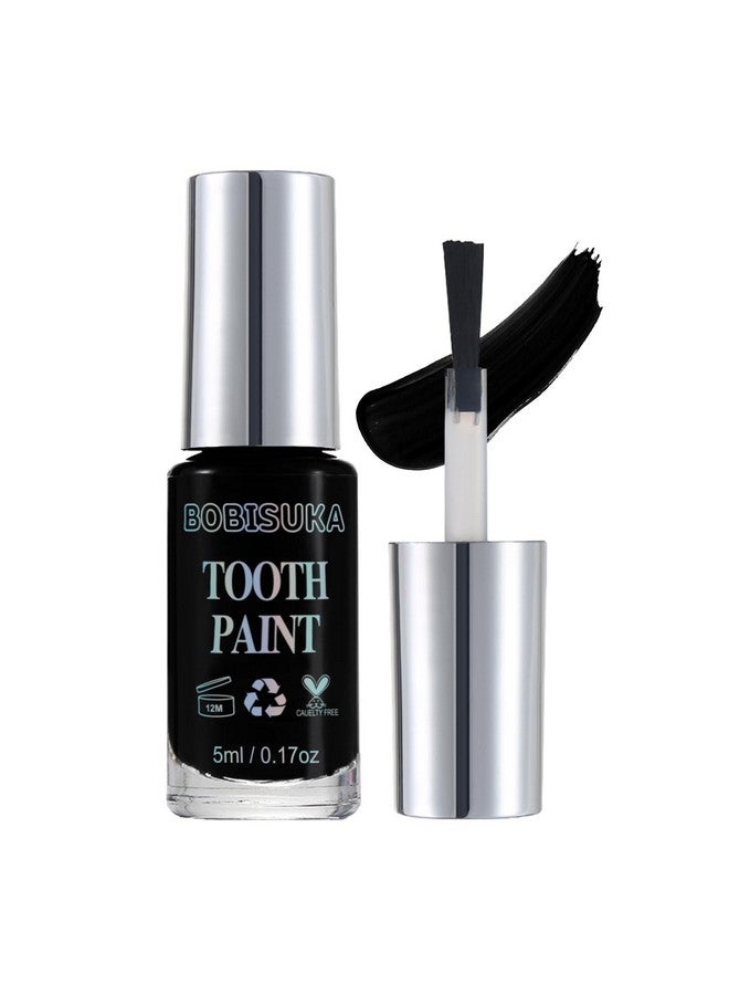 BOBISUKA Black Tooth Paint Professional Black Out Teeth Makeup Solutionsafe Quick Dry & Realistic Perfect For Cosplay Halloween Makeup Theater And Special Effects (5 Ml) - Image 1
