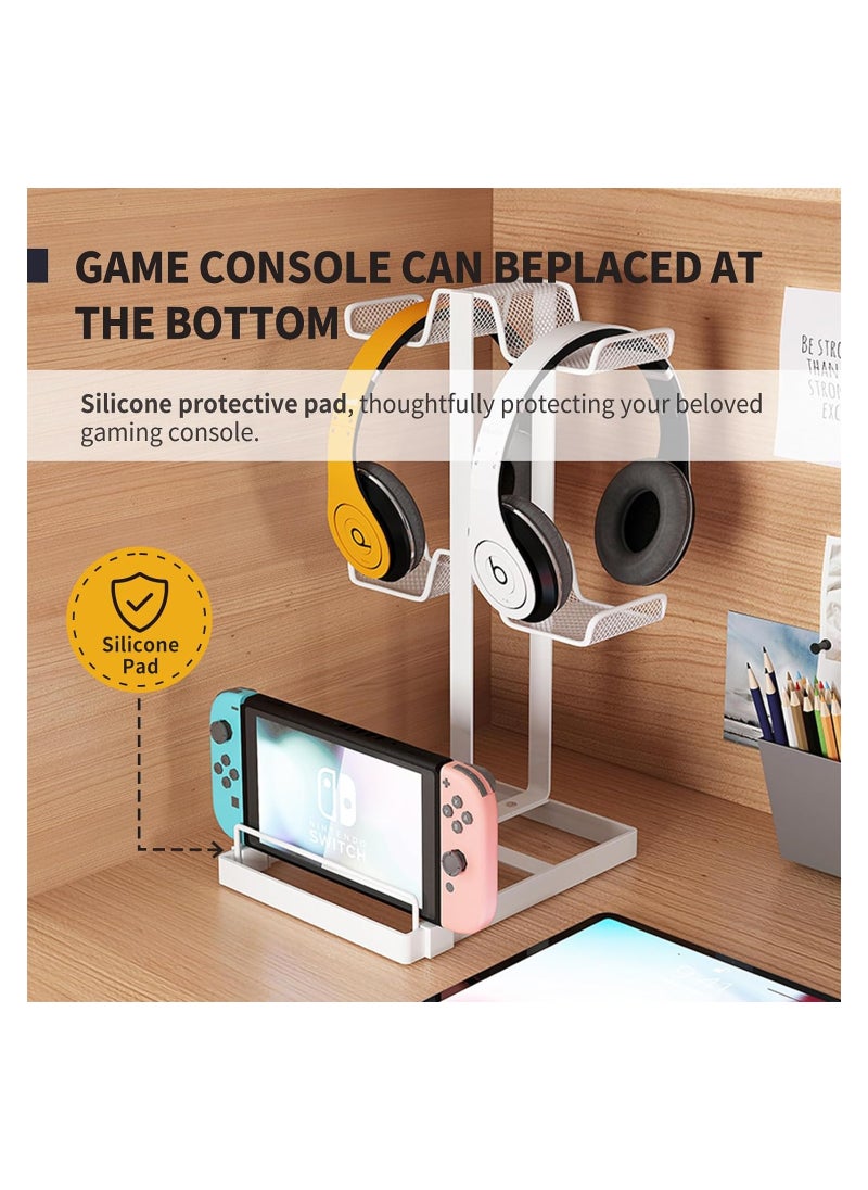 Generic - Aluminum Headphone Stand & Game Controller Holder, Universal Organizer for Headsets, Earphones, Controllers, Switch, iPad, and Mobile Phones - Perfect Desk Storage Solution. - Image 1