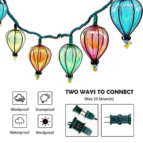DollarDash 11FT Multicolor String Lights with 10 Bulbs, UL Listed Connectable Waterproof Decorative LED Lights Hanging for Backyard Patio, Indoor/ Outdoor for Christmas Wedding Party Festival Lighting(2pcs) - Image 3