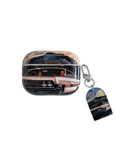Suitable For AirPods 4 Earphone Set Creative Cartoon Shell For Apple1/2/pro2 Wireless Bluetooth Protective Cover Pendant-Color:Silicone Soft Shell + Pendant-car-Model:AirPods Third Generation (protective Cover)