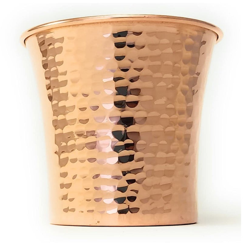 DEDE Copper - CC Series (20 oz) - Handcrafted Super Heavy Weight Drinking Cups or Serving Cold Beverages and Cocktail Mugs, Handmade Unlined Uncoated Pure Solid Copper Tumblers (Hammered) - Image 1
