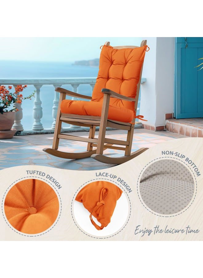 mudilun Rocking Chair Cushion Non-Slip Tufted Indoor/Outdoor Rocking Chair Cushions 80% Water Proof with Straps for Living Room Baby Room Garden High Back Rocking Chair Pads - Image 2