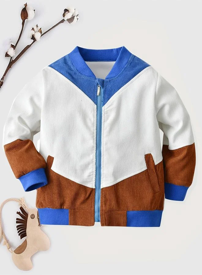 Take Two Take Two Color Block Zip Up Long Sleeve Jacket