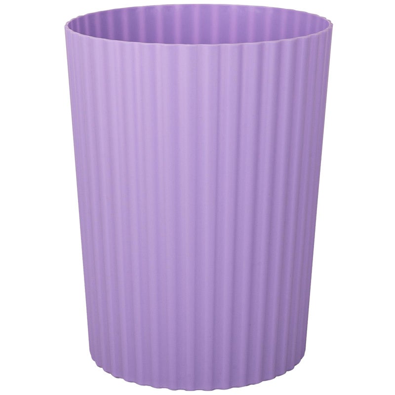 Jiatua Small Trash Can Plastic Wastebasket Round Garbage Container Bin For Bathroom  Kitchen  Bedroom  Home Office  College Dorm  Taro Purple - Image 1