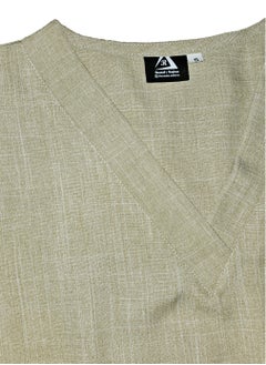 Rannah's Uniform Melange Scrub Suit Uniform Unisex Beige V-Neck Nurse Suit Set  - Image 3