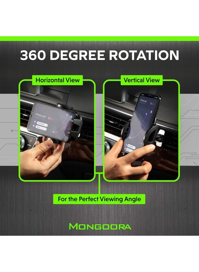 Mongoora Universal Air Vent Car Phone Mount Holder - Updated Version - for Any Smartphone - Car Cell Phone Holder - Vent Phone Holder - Car Vent Mount - Air Vent Mount Holder - for Women Men. - Image 5