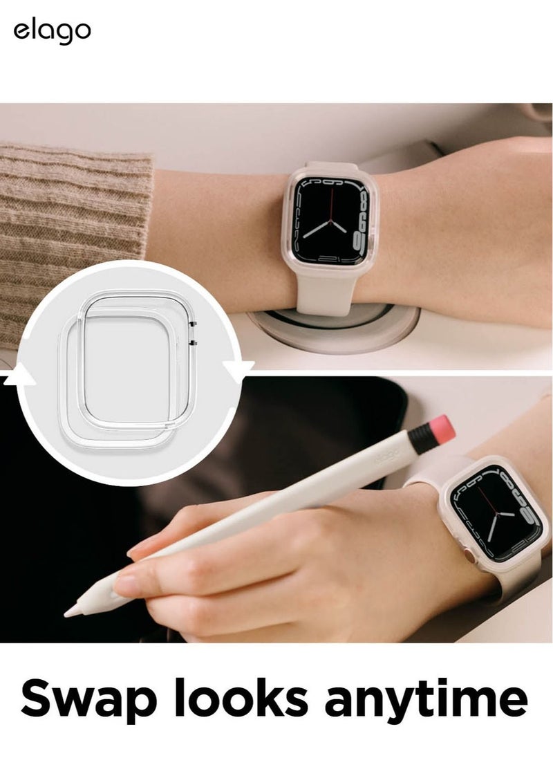 Elago Duo for Apple Watch Series 7 (41mm), Series 6/SE/5/4 (40mm) Cover Case - Clear White  - Image 4