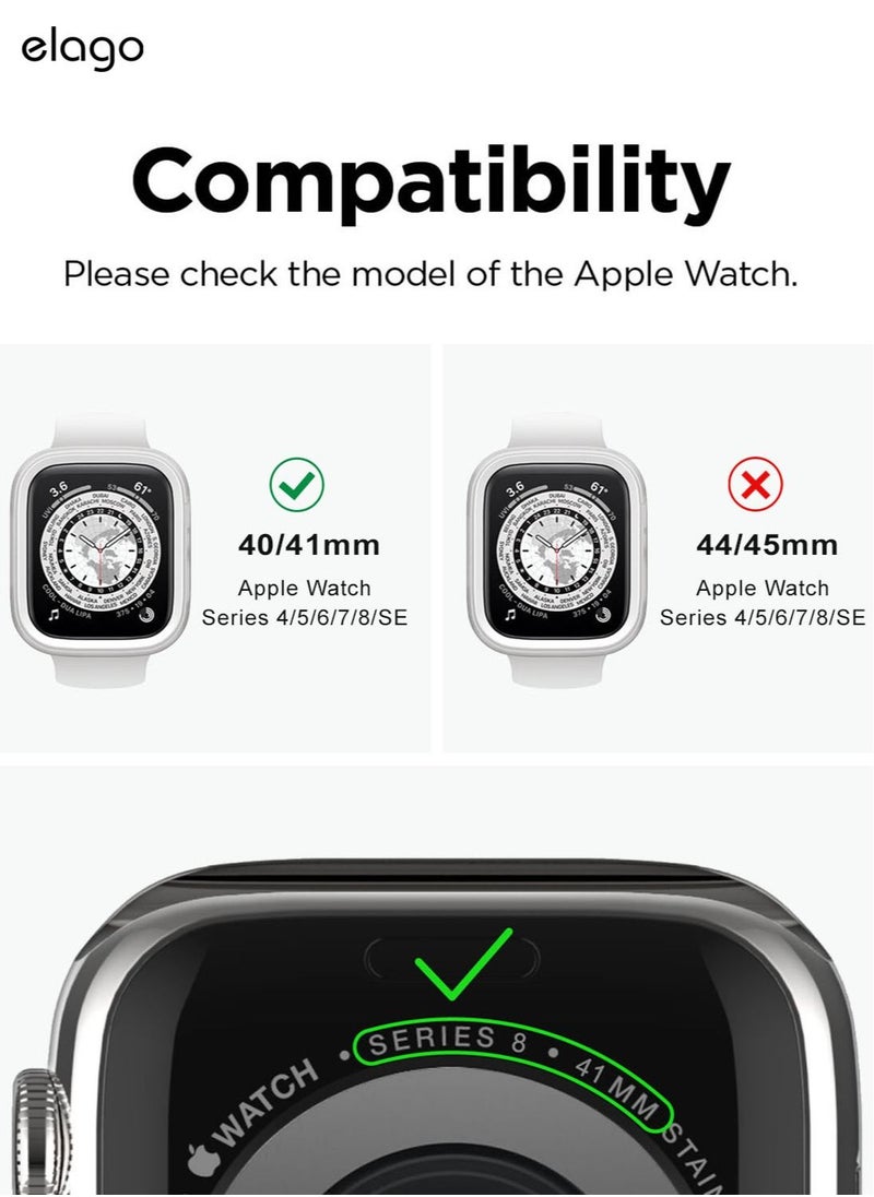Elago Duo for Apple Watch Series 7 (41mm), Series 6/SE/5/4 (40mm) Cover Case - Clear White  - Image 2