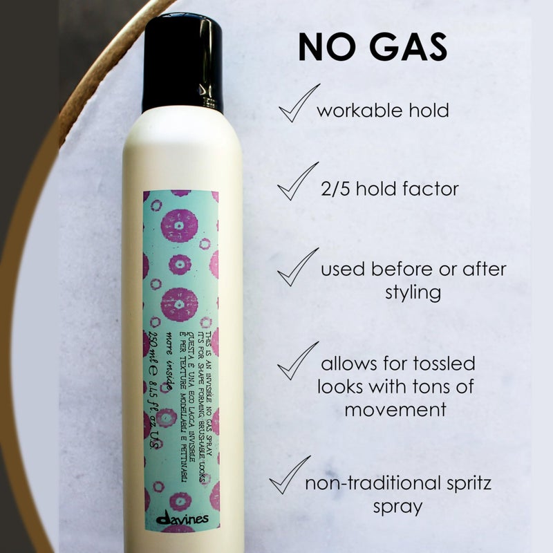 Davines This Is an Invisible No Gas Spray, Humidity-Resistant, Flexible Non-Aerosol Hairspray For Brushable Hold And Touchable Finish, 8 Oz. - Image 5