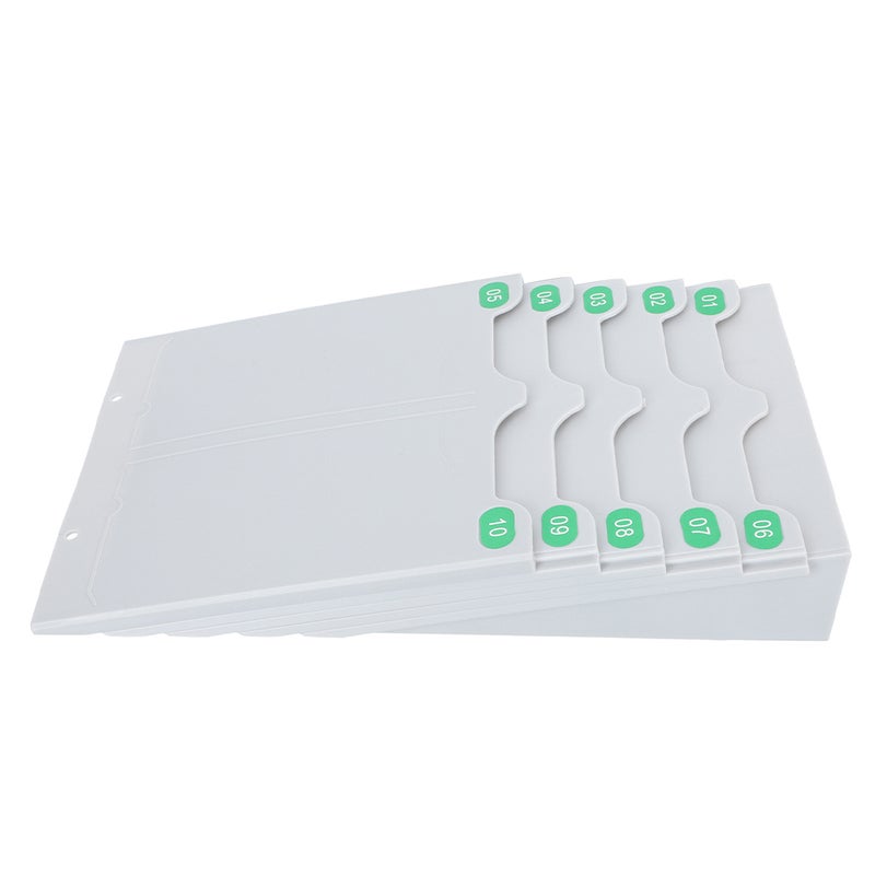 Versatile Time Cards Holder Wall Mount Time Cards Holder Time Cards Rack For Office Warehouse Retractable Time Cards Rack (10 Slot) - Image 1