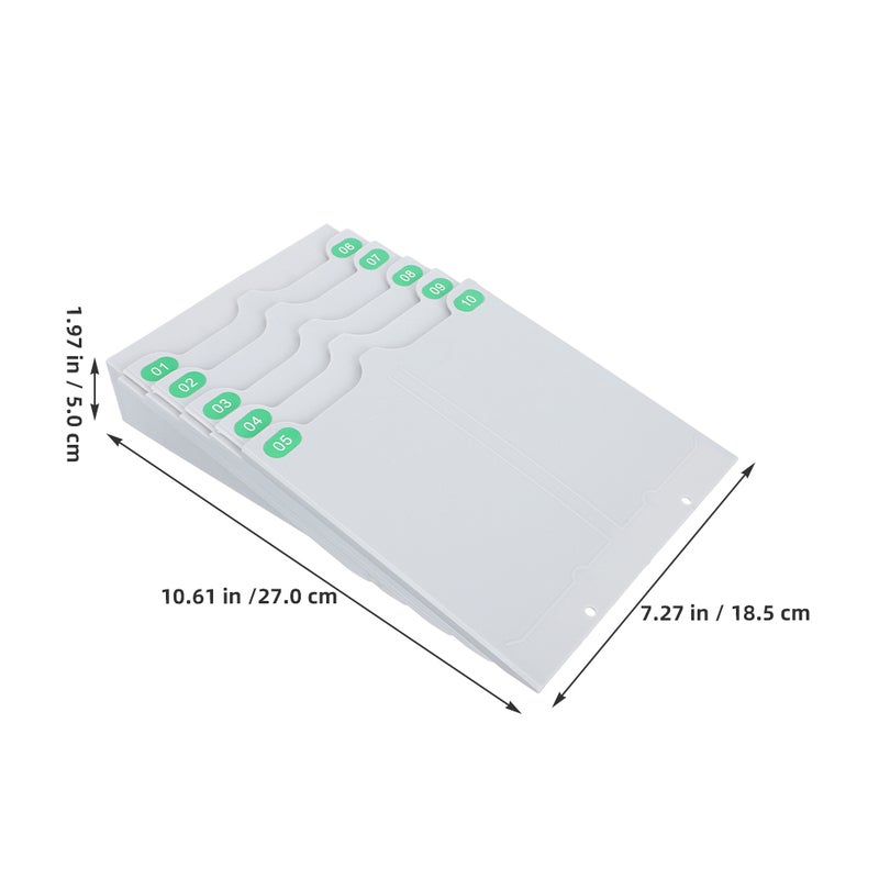 Versatile Time Cards Holder Wall Mount Time Cards Holder Time Cards Rack For Office Warehouse Retractable Time Cards Rack (10 Slot) - Image 3