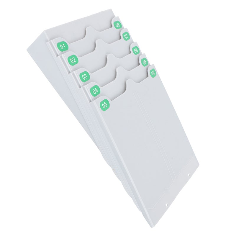 Versatile Time Cards Holder Wall Mount Time Cards Holder Time Cards Rack For Office Warehouse Retractable Time Cards Rack (10 Slot) - Image 4