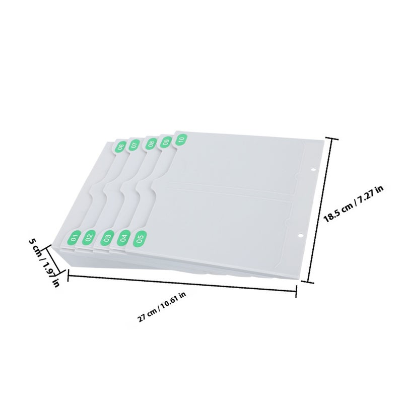 Versatile Time Cards Holder Wall Mount Time Cards Holder Time Cards Rack For Office Warehouse Retractable Time Cards Rack (10 Slot) - Image 2