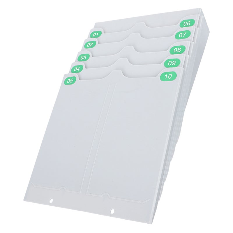 Versatile Time Cards Holder Wall Mount Time Cards Holder Time Cards Rack For Office Warehouse Retractable Time Cards Rack (10 Slot) - Image 5