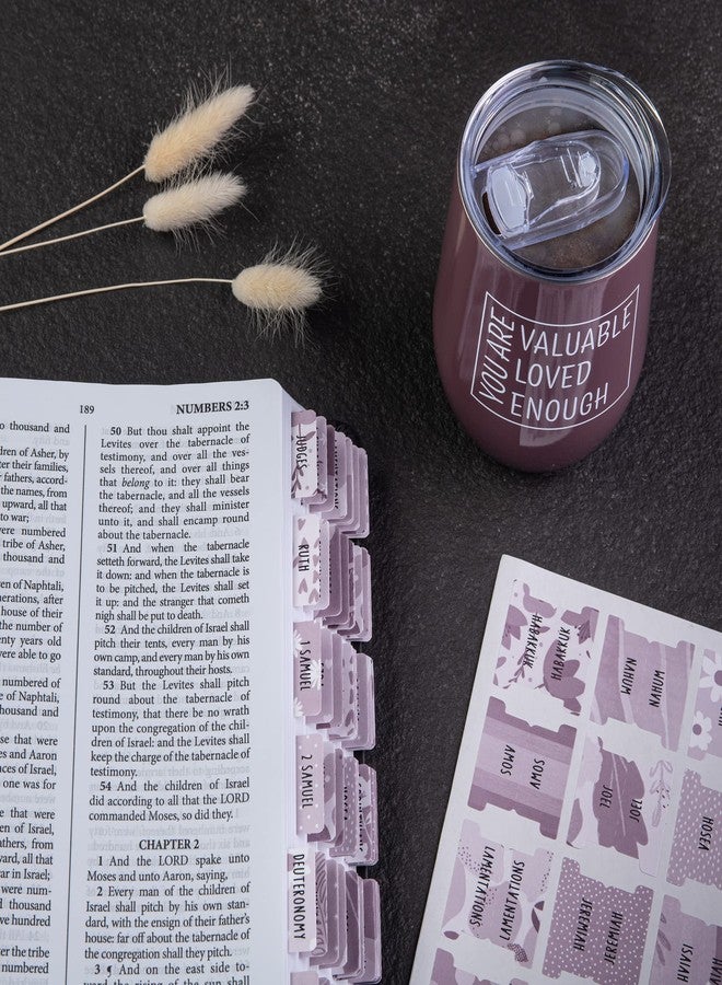 DIVERSEBEE Laminated Bible Tabs (Large Print, Easy to Apply), Bible Study Journaling Supplies, Bible Index Book Tabs for Women, Bible Accessories - Image 3