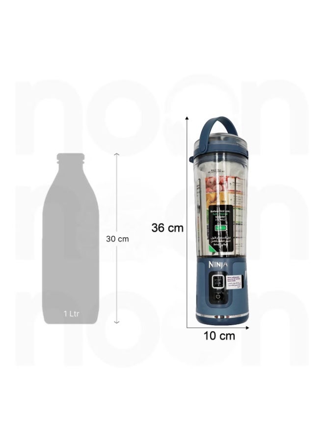 Ninja Blast Blast Cordless Blender, Rechargeable, Leakproof 0.53 L 150 W BC151MENV Blue - Image 4