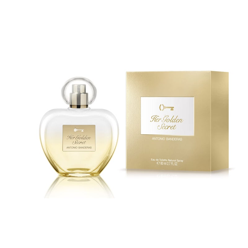 Banderas Perfumes - Her golden secret - Eau de toilette Spray for Women - Long Lasting - Fruity, Floral and Vanilla Notes - 2.7 Fl Oz - Image 1