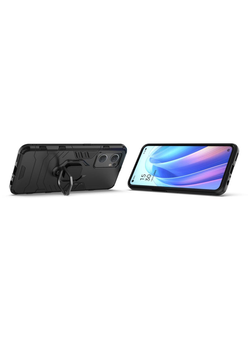 Generic - Black protective cover with ring bracket For Oppo - Image 1