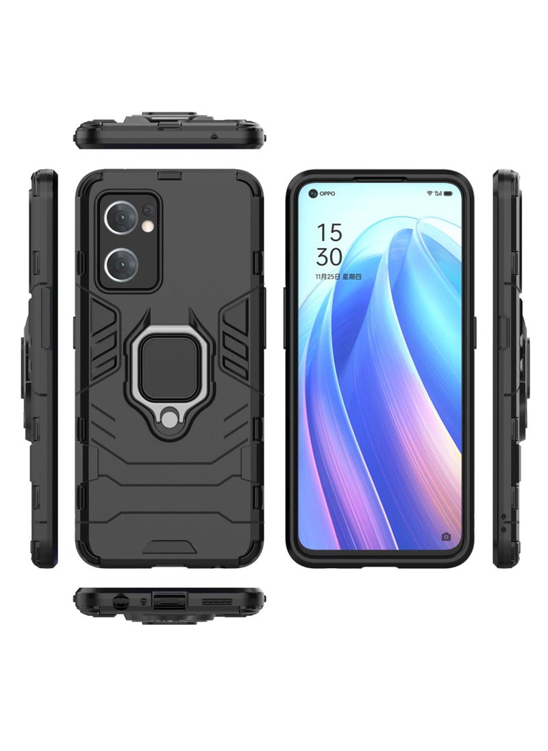 Generic - Black protective cover with ring bracket For Oppo - Image 1