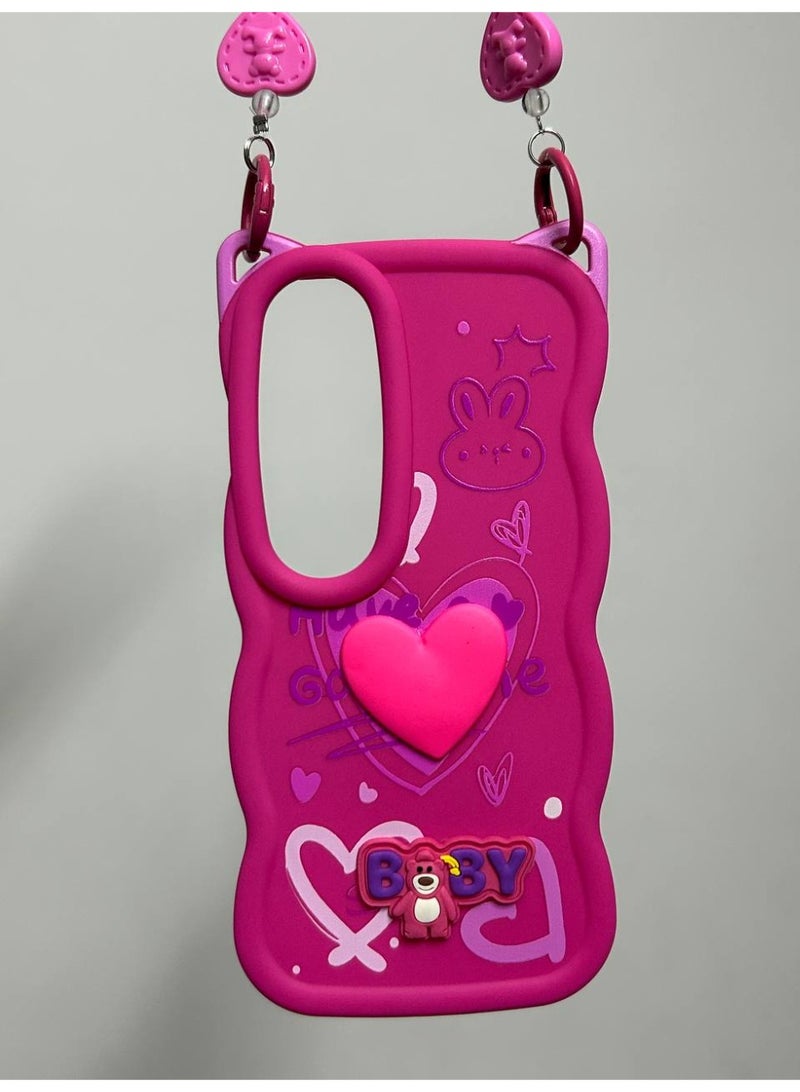 A new cartoon-style back cover in the shape of a heart with the word "BABY" on it, compatible with the Vivo V50 - V50 Lite phone. - Image 1