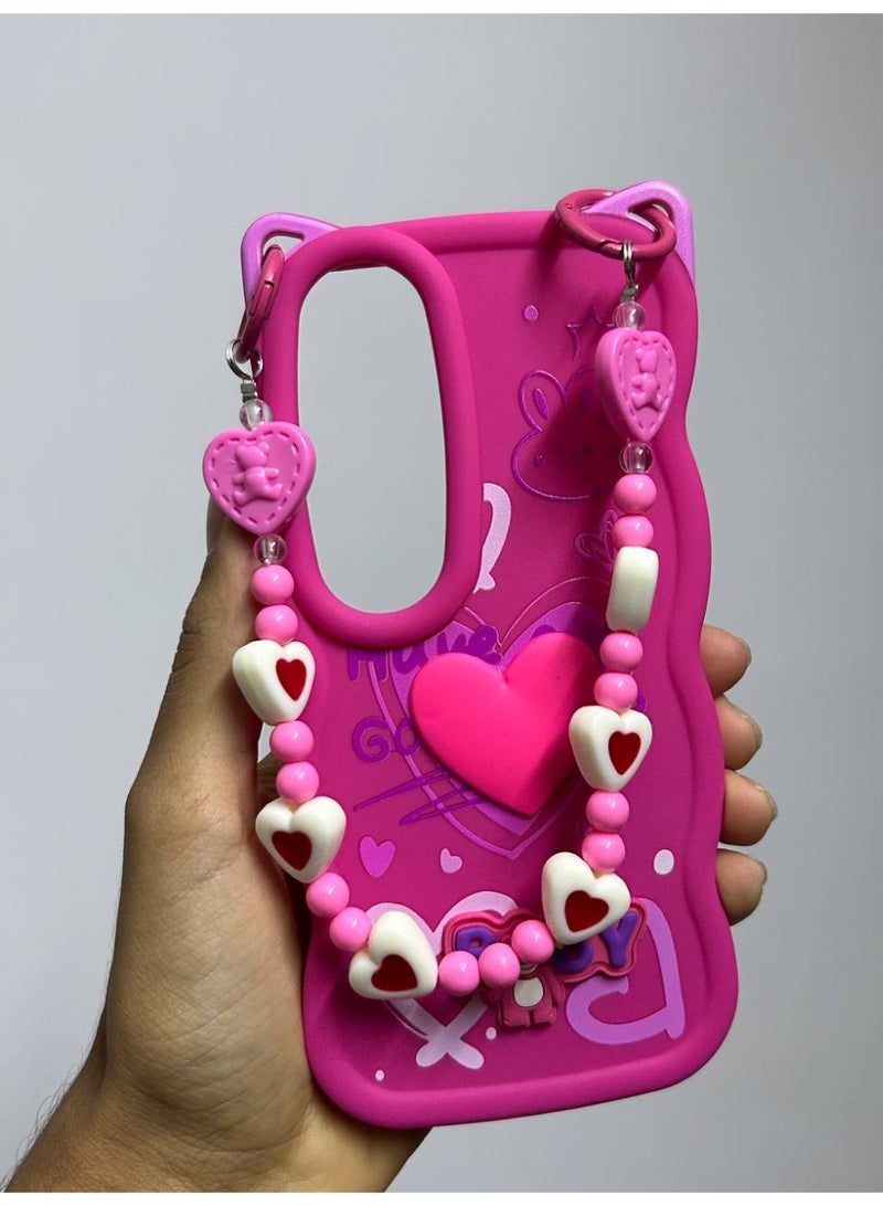 A new cartoon-style back cover in the shape of a heart with the word "BABY" on it, compatible with the Vivo V50 - V50 Lite phone. - Image 2