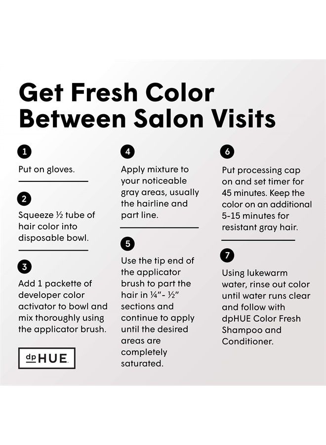 dpHUE Root Touch-Up Kit - Light Brown, 2 Applications - Permanent Grey Hair Touch Up & Root Cover Up Solution - Low Ammonia, Salon-Quality Creme Hair Color Made in Italy - Image 5