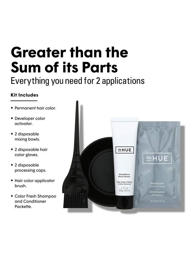 dpHUE Root Touch-Up Kit - Light Brown, 2 Applications - Permanent Grey Hair Touch Up & Root Cover Up Solution - Low Ammonia, Salon-Quality Creme Hair Color Made in Italy - Image 4