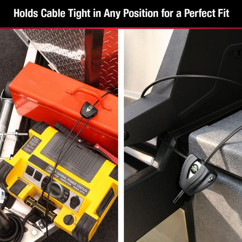 Master Lock Black Python Adjustable Bike Lock with Key - 6 Feet Long, Weather Resistant Vinyl Coating - Image 5