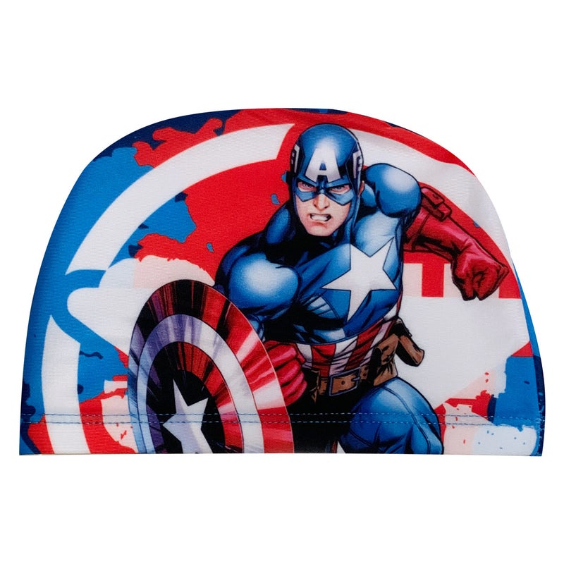 Generic Kids Soft Silicone Swim Cap for Long and Short Hair Captain America 