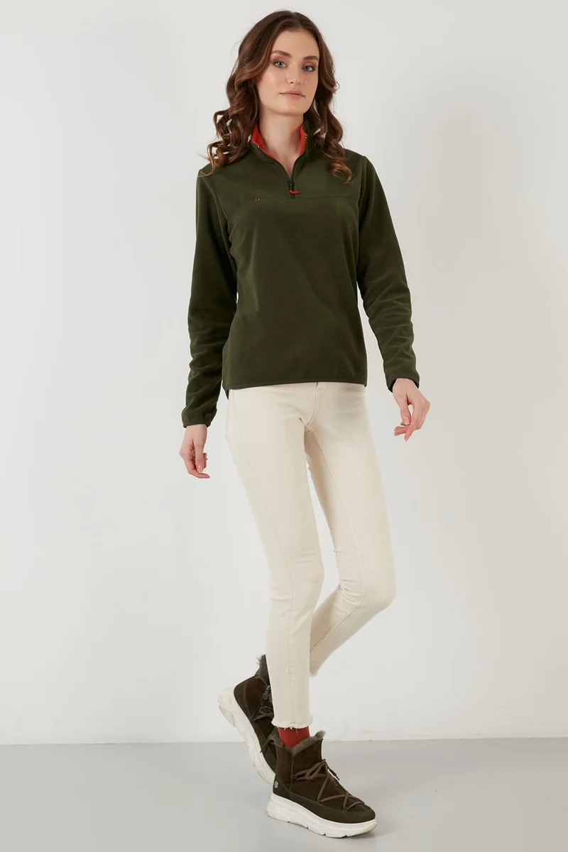 ليلا Half Zipper Stand Collar Women's Fleece 5907000