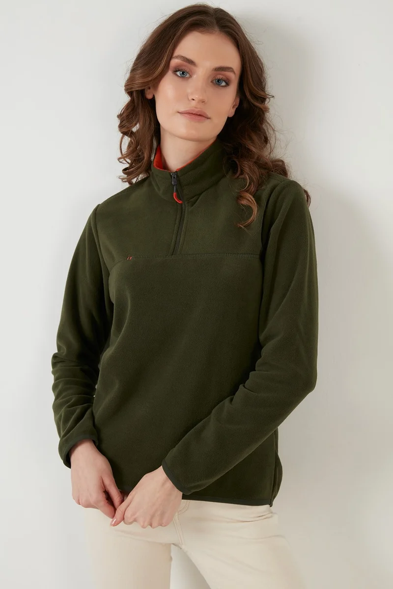 ليلا Half Zipper Stand Collar Women's Fleece 5907000
